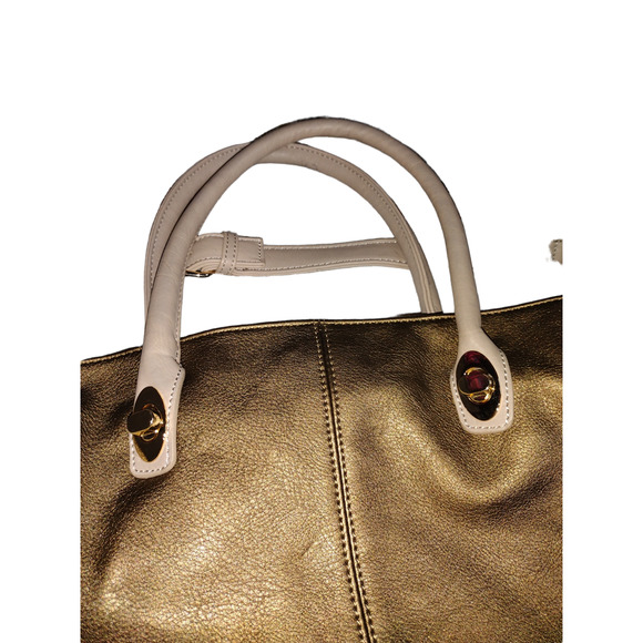 Charming Charlie Metallic Tote Handbag Removable straps and handles  wristlet - Picture 4 of 7